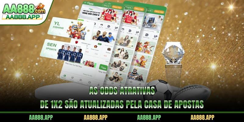 As odds atrativas de 1x2 são atualizadas pela casa de apostas